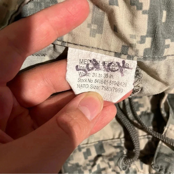 US ARMY Mens Medium Pants Digital Camo Camouflage Utility Cargo Military - Picture 7 of 10